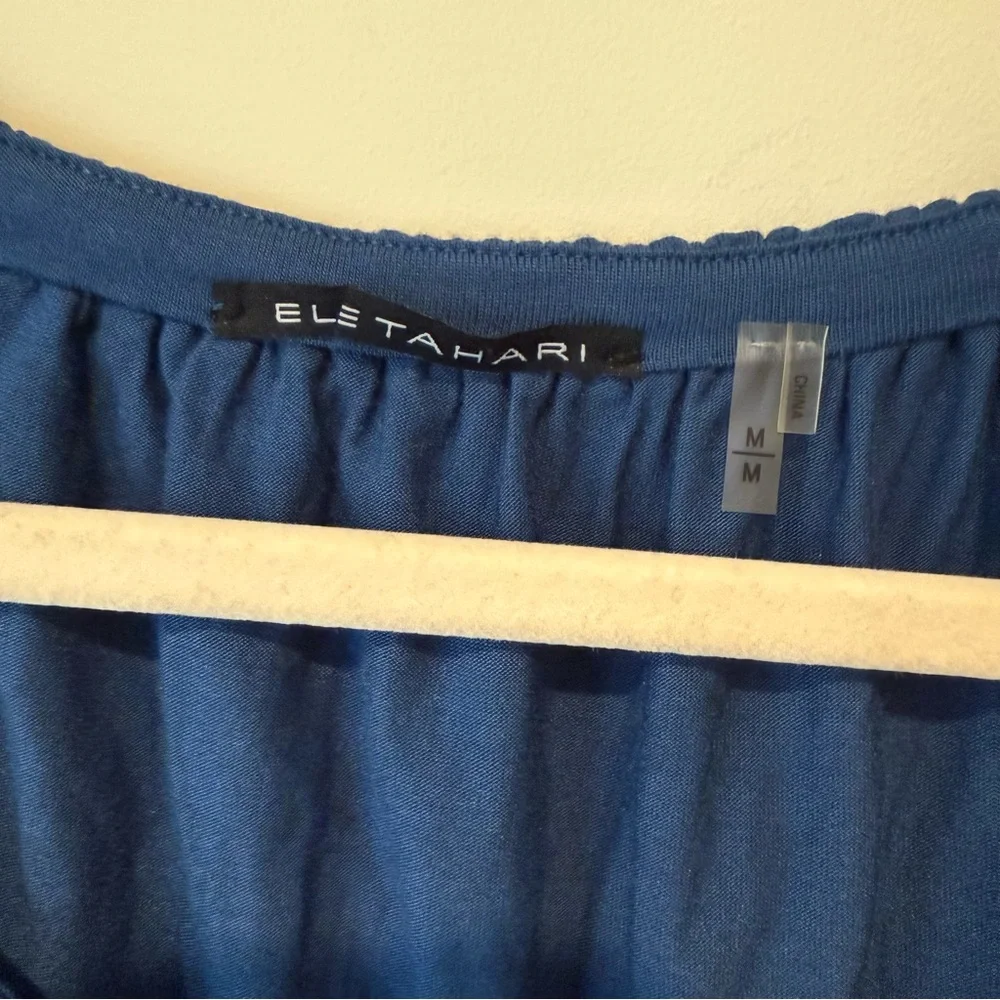 Elie Tahari Deep Blue Blouse - Picture 2 of 5